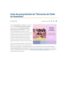 Memorias de Telde en Femenino